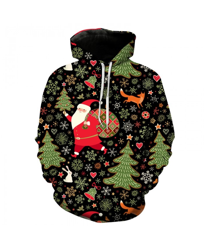EUR Size Mens Hoodies Santa Claus Christmas Hoodie Autumn Winter Man Women Casual Hooded Sweatshirts 3d Pullover Tracksuit