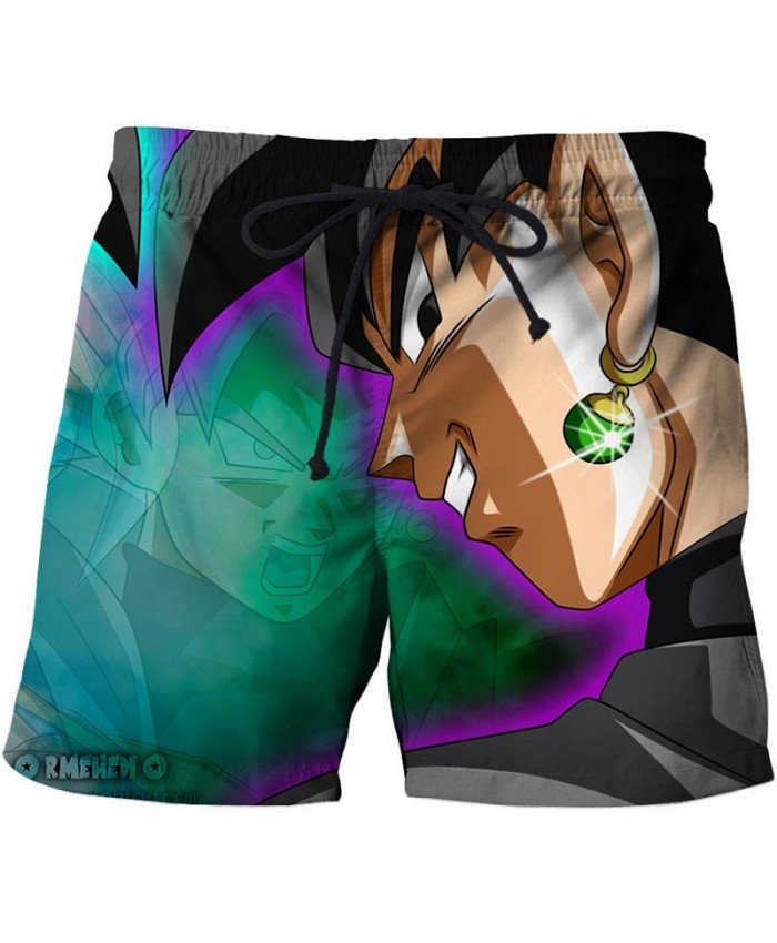 Earrings Shine Dragon Ball Men Anime 3D Printed Beach Shorts Casual 2021 New Watersport Male Quick Dry Board Shorts