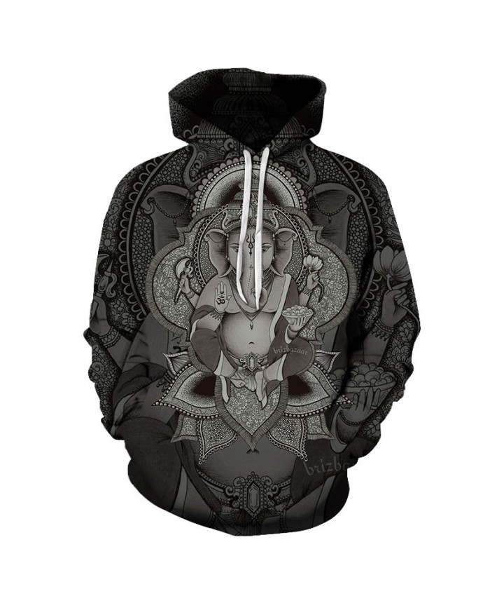 Elephant Art Unisex Hoodie 3D Print Sweatshirts Pullover Harajuku Mens Hoody Streetwear Coat for Autumn