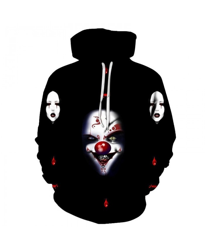 Evil Clown 3D Printed Men Pullover Sweatshirt Clothing for Men Custom Pullover Hoodie Casual Streetwear Sweatshirt