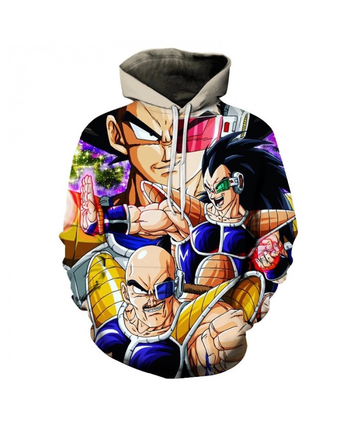 Evil Forces Cartoon Think 3D Funny Hoodie Print Dragon Ball Sweatshirts Tracksuit Pullover Band Hoodies Goku DropShip