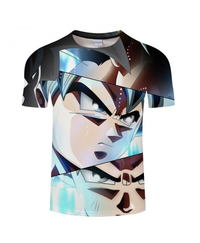 Eyes Bright Muscle Cartoon Goku Dragon Ball 3D Print Men tshirt Anime 2021 Casual Short Sleeve Male O-neck Drop Ship