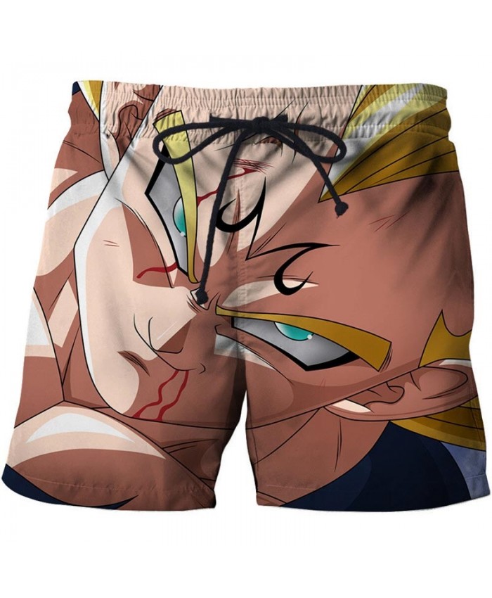 Face Side To The Left Dragon Ball Men Anime 3D Stone Printed Beach Shorts Summer Male Quick Breathable Board Shorts