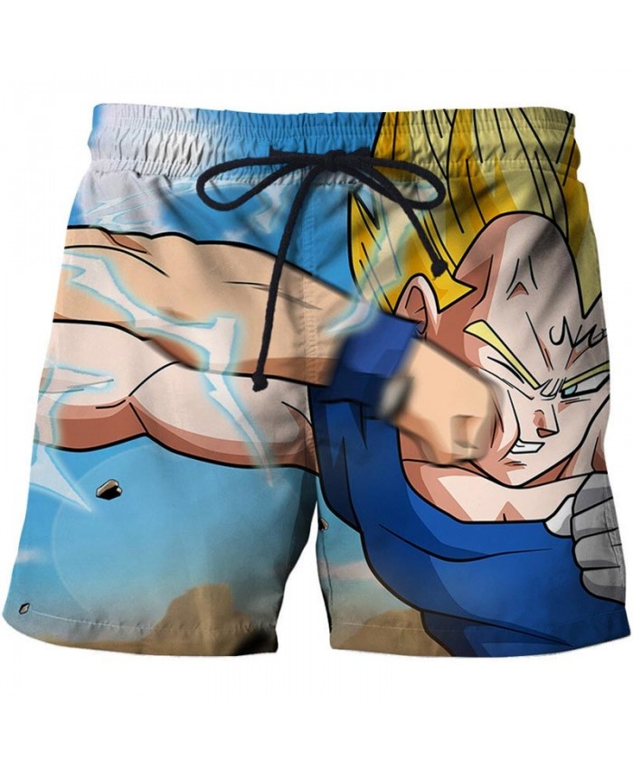 Face Was Beaten Dragon Ball Men Anime 3D Printed Beach Short Casual Summer Male Quick Drying Breathable Board Shorts