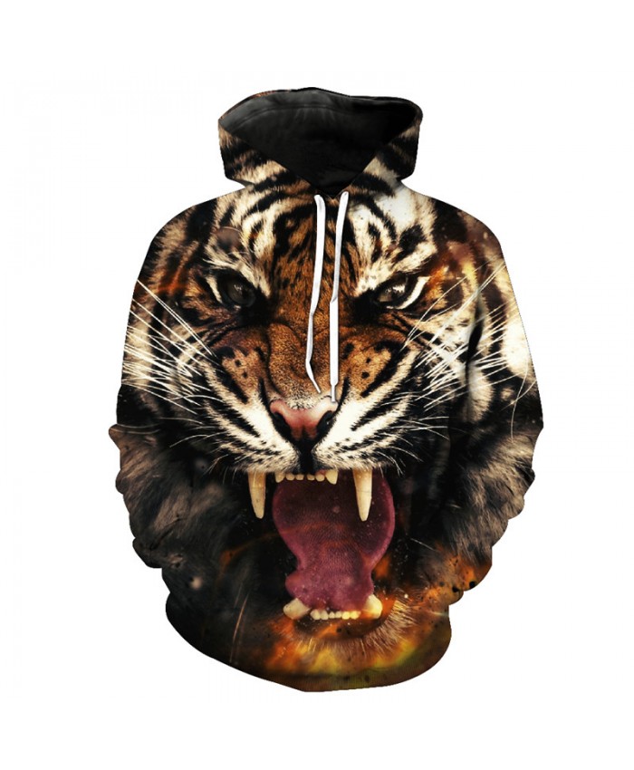 Fall Fashion Hooded Sweatshirt Tigers Style Sweatshirt Pullover Casual Hoodie Autumn Tracksuit Pullover Hooded Sweatshirt