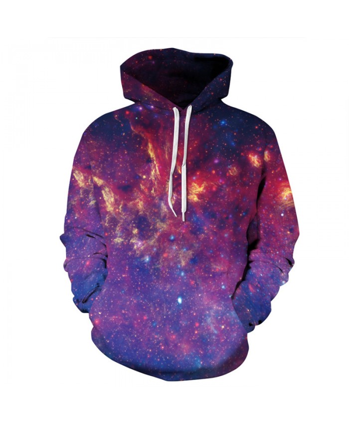 Fall Latest Hooded Sweatshirt Flame Universe Star Galaxy Printing Cool Hoodies Pullover Casual Sportwear