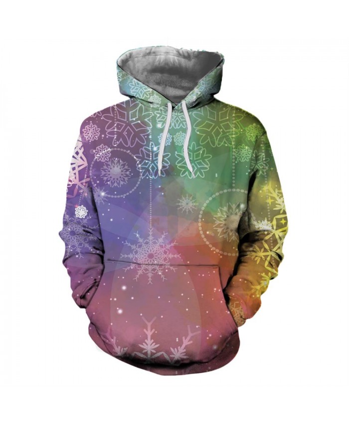 Fantasy Christmas Snowflakes Christmas Hoodies 3D Sweatshirts Men Women Hoodie Print Couple Tracksuit Hooded Hoody Clothing