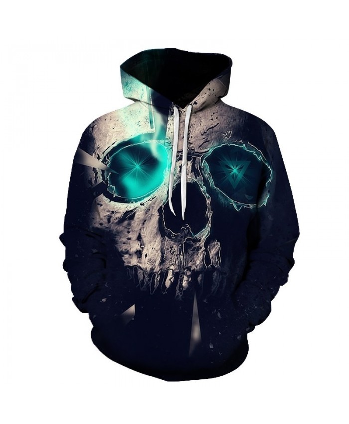 Fashion 3D Hoodies Men Sweatshirts Pain Skull Green eyes Print hoody Casual Pullovers Tops Autumn winter hooded Regular Popular