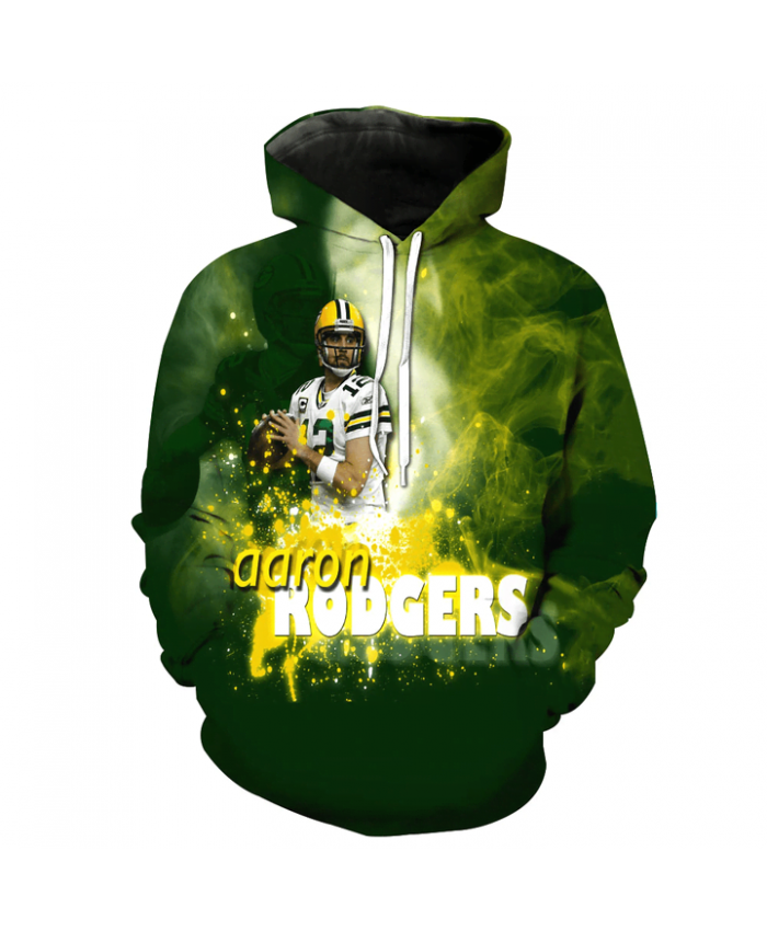 Fashion 3D NFL American Football Green Bay Packers Hoodie Cool Sweatshirt Streetwear