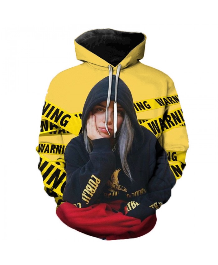 Fashion Casual Hoodies Billie Eilish Hoodies Sweatshirts Women Men Long Sleeve Pullover Harajuku 3D Print Billie Eilish Clothes