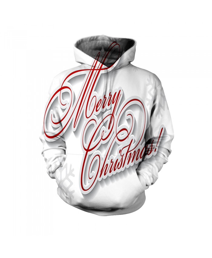 Fashion Christmas Hoodie Sweatshirt Christmas Funny The pattern of the merry letter of Christmas 3D Casual Hoodie Clothing