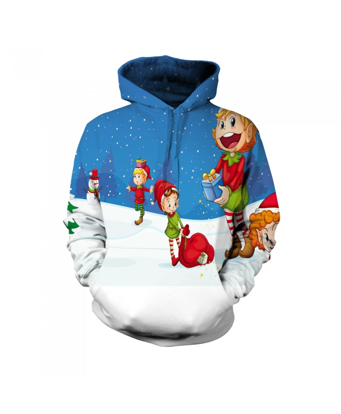 Fashion Christmas Hoodie Sweatshirt Female Christmas Funny The pattern of Christmas presents 3D Casual Hoodie Clothing