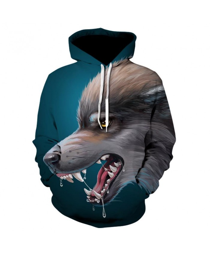 Fashion Cool Wolf's teeth Hoodies Men Women Thin 3D Sweatshirts with Hat Animal Print Wolf's teeth Hoodie Sweatshirt Mens Tracksuit Jackets