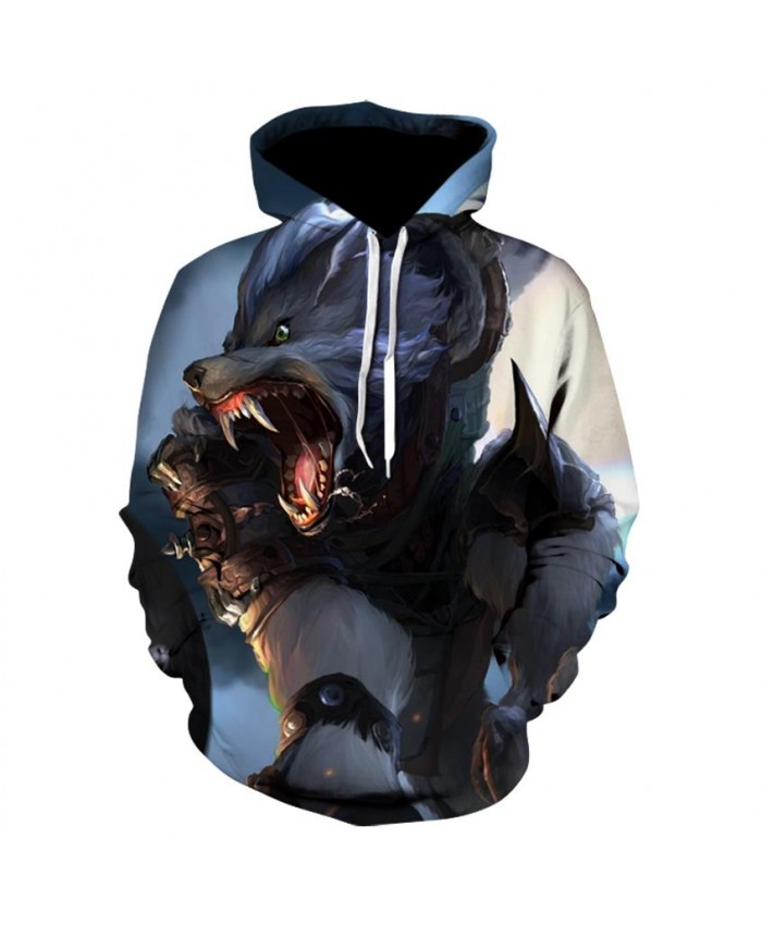 Fashion Cool Wolf warrior Hoodies Men Women Thin 3D Sweatshirts with Hat Animal Print Wolf warrior Hoodie Sweatshirt Mens Tracksuit Jackets