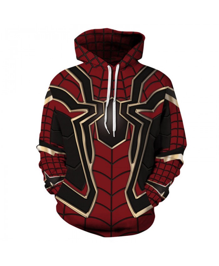 Fashion Cosplay Spider Man Hooded Sweatshirt Cool Streetwear Pullover