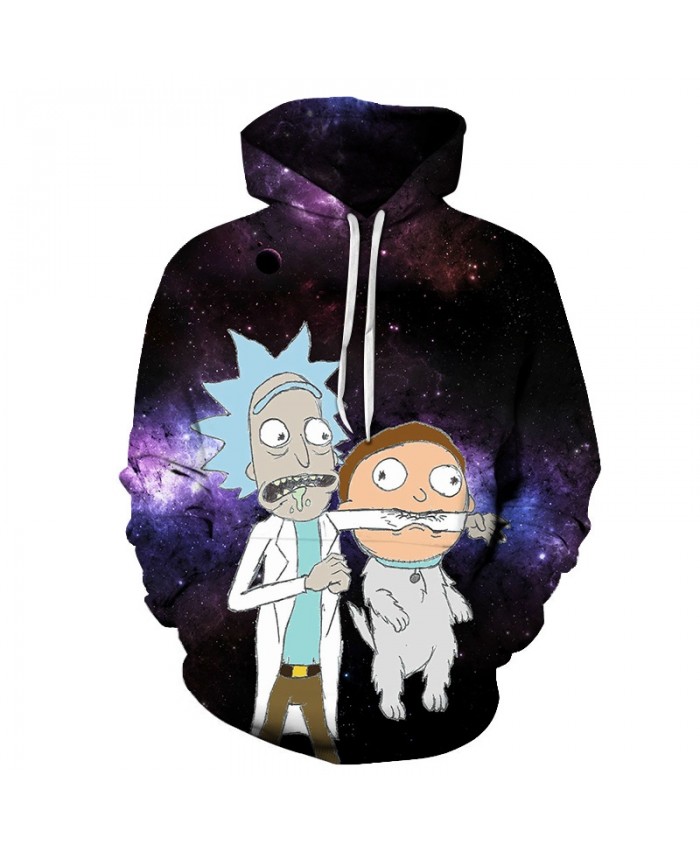 Fashion Hoodies Men Women Sweatshirts Rick and Morty 3D Pullover Streetwear Hoody Anime Tracksuits Autumn DropShip A