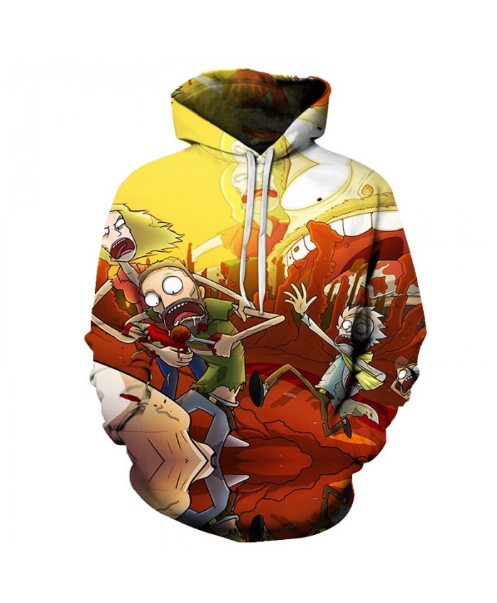 Fashion Hoodies Men Women Sweatshirts Rick and Morty 3D Pullover Streetwear Hoody Anime Tracksuits Autumn DropShip B