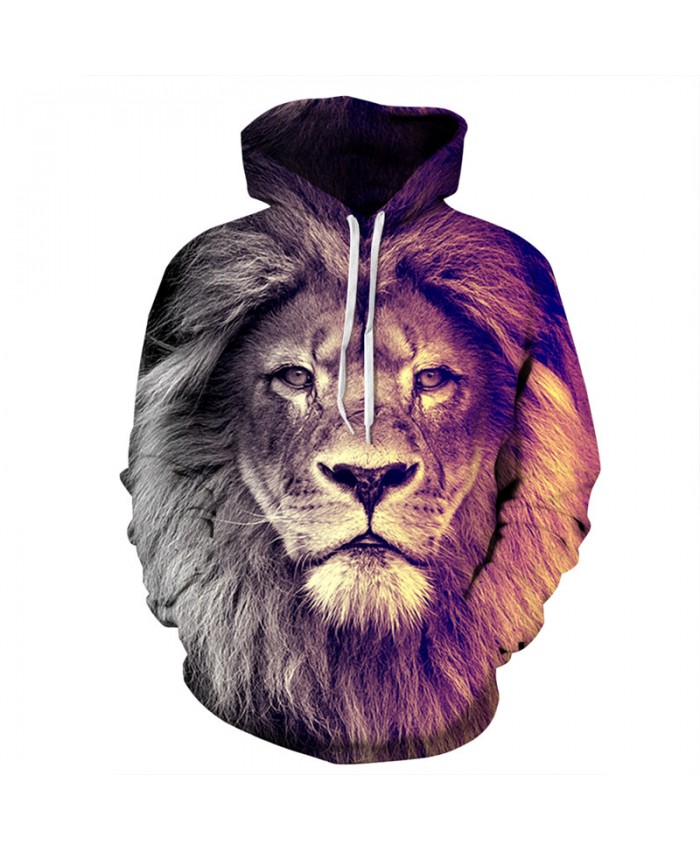 Fashion Men's 3D Hooded Sweatshirt Lion Printing Casual Pullover Casual Hoodies Casual Hoodie Autumn Tracksuit Pullover Hooded Sweatshirt