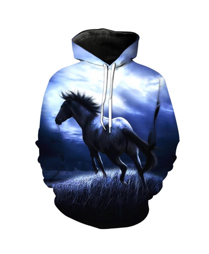 Fashion Sweatshirt Men Women 3d Hoodies Print Horse Animal Pattern Unisex Outerwear Hooded Spring Hoodies K