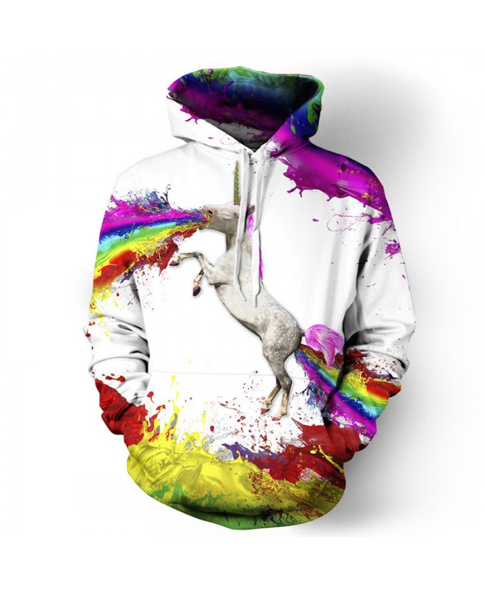 Fashion Sweatshirt Men Women Street Dress Hoodie Unicorn 3D Print Sportwear Casual Hoodie Autumn Tracksuit Pullover Hooded Sweatshirt
