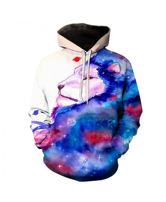 Fashion Sweatshirts Printing Loose Hooded Hoody Tracksuits Men Woman 3D Printed Paint Lion Hoodies size S-6XL Drop Shipping