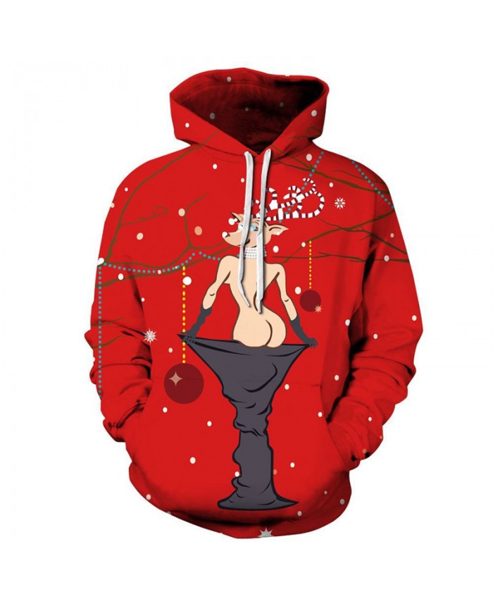 Fashion red hoodie 3D couple Christmas sweatshirt 3D Pattern Print Hoodies Men Women Casual Sweatshirt