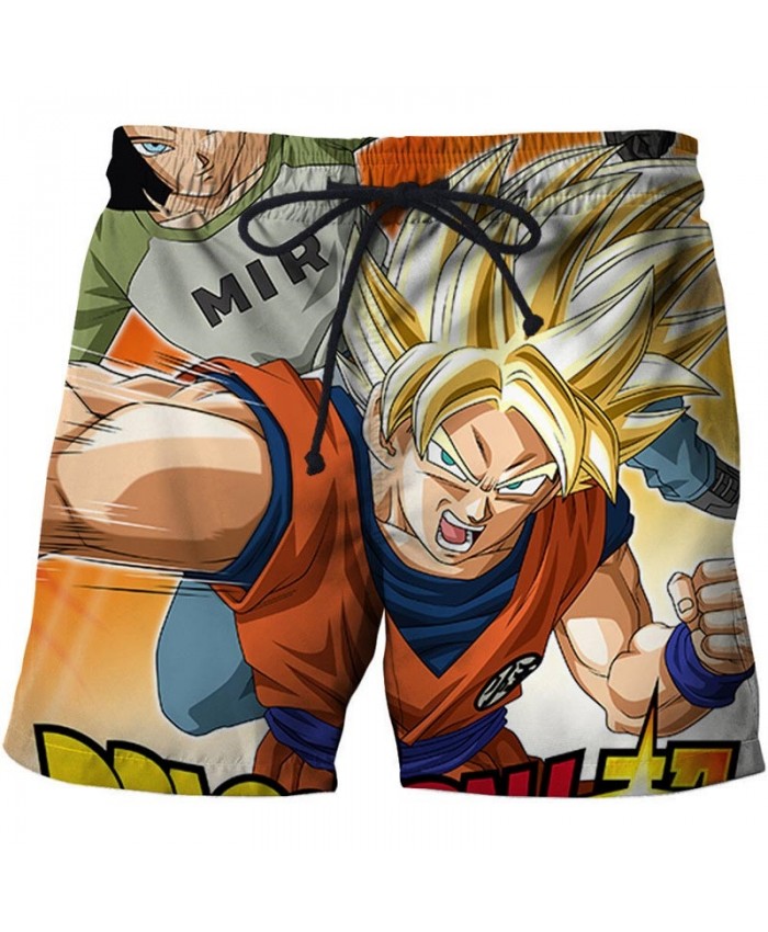 Fast Attack Dragon Ball Men Anime 3D Stone Printed Beach Shorts Casual Summer Male Quick Dry Breathable Board Shorts