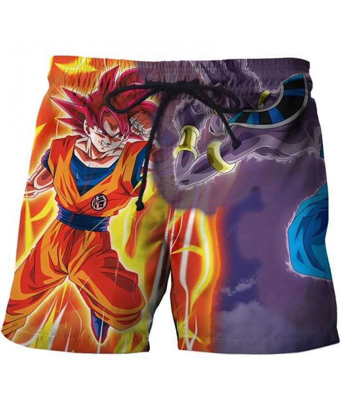 Fighting Dragon Ball Men Anime 3D Stone Printed Beach Shorts 2021 New Male Quick Dry Breathable Casual Board Shorts
