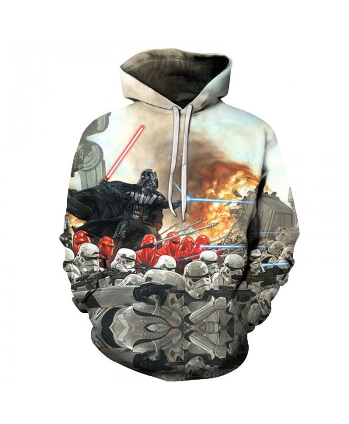 Firepower Star Wars 3D Printed Mens Pullover Sweatshirt Clothing for Men Custom Autumn Pullover Hoodie Drop Ship