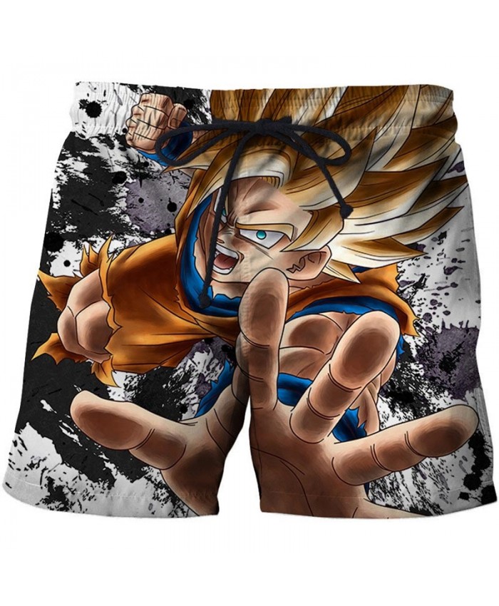 Fist Slap Attack Dragon Ball Men Anime 3D Stone Printed Beach Shorts Casual Male Quick Dry Breathable Board Shorts