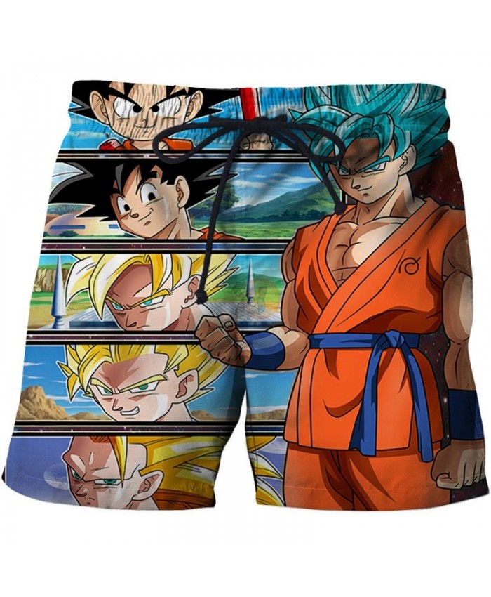 Five PK One Dragon Ball Men Anime 3D Printed Beach Shorts Casual Summer Male Quick Drying Breathable Board Shorts
