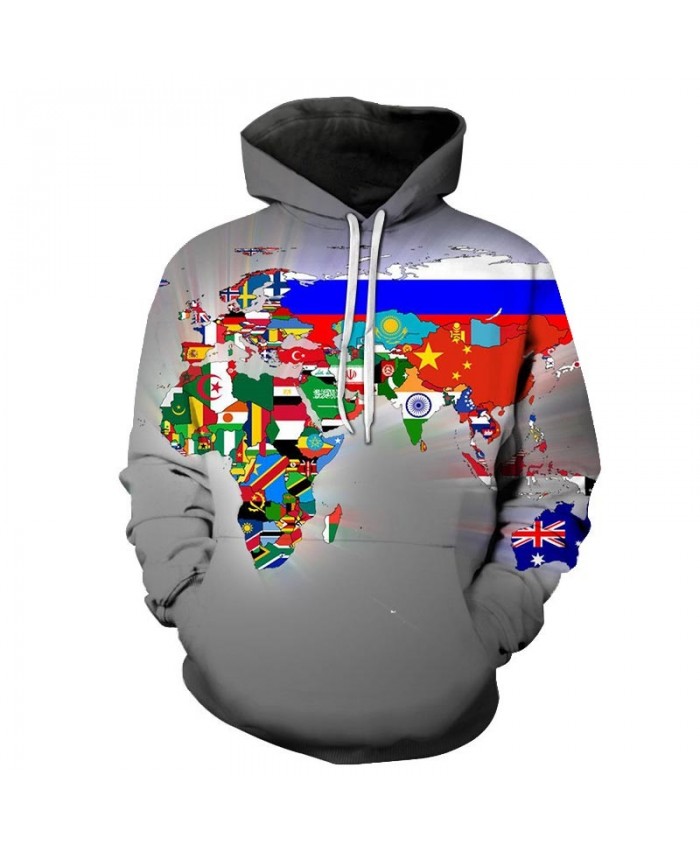 Flag Map 3D Printed Men Pullover Sweatshirt Pullover Hoodie Casual Fashion Hoodies Men Streetwear Sweatshirt Hoodie