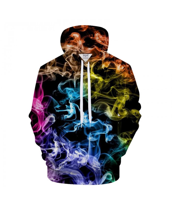 Flame&Smoky 3D Print Hoodies Men Casual Sweatshirt BrandTracksuit Pullover Unisex Coat Autumn Streatwear Drop Ship