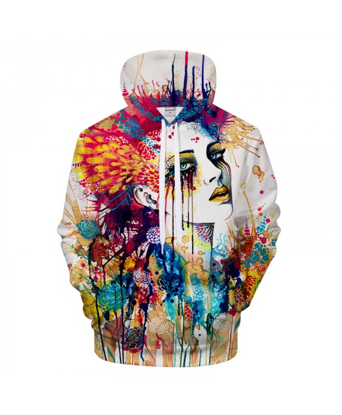 Flora by Pixie cold Art Colorful Printed 3D Hoodies Men Hooded Sweatshirts Fashion Tracksuits Brand Pullover Jacket