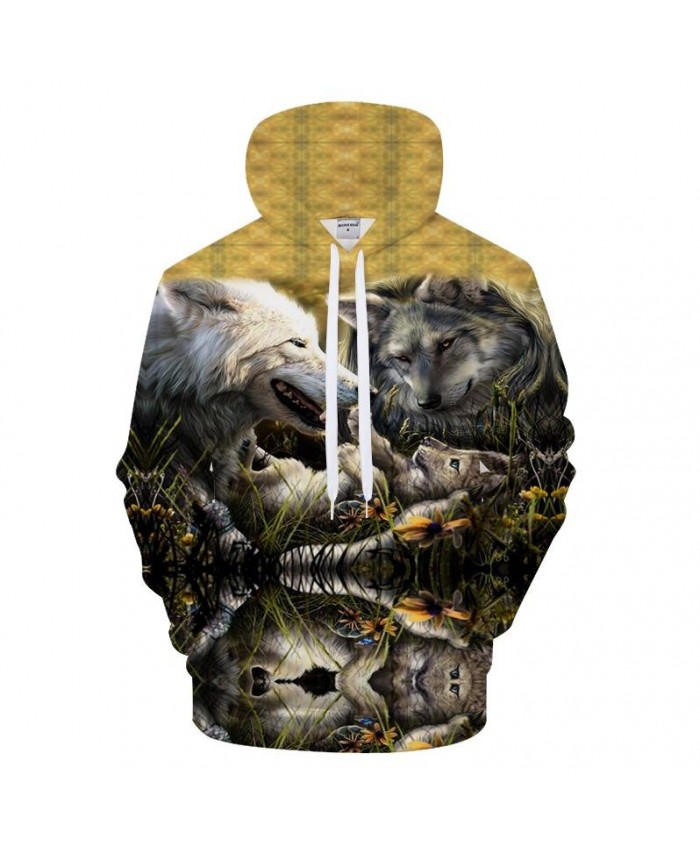 Flower Wolf Hoodies 3D Hoodie Men Women Hoody Anime Sweatshirt Streatwear Tracksuit Harajuku Coat Pullover DropShip