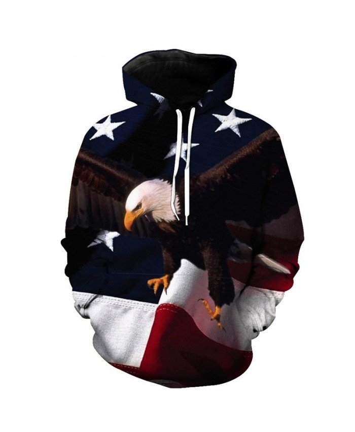 Flying Eagle American Flag Printing Hoodies Men Women Sweatshirts Casual Hoodie Autumn Tracksuit Pullover Hooded Sweatshirt