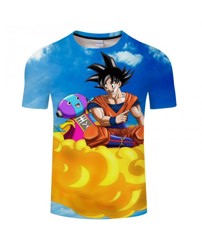 Flying Goku&Sky 3D Print T shirt Men Summer Short Sleeve Tops&Tees Women Tshirt Dragon Ball Fresh Hip Hop Drop Ship