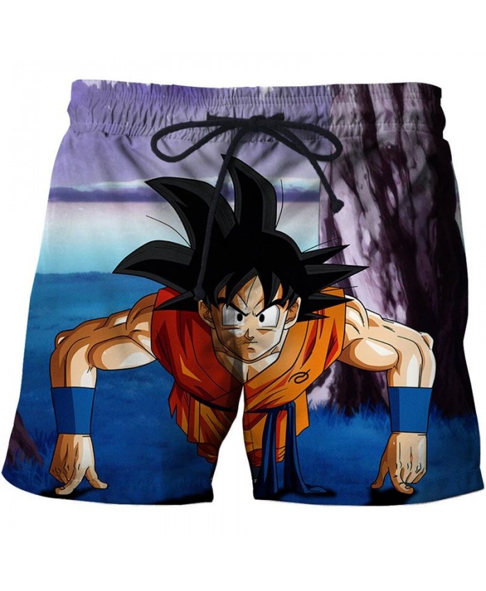Four Fingers Support The Body Dragon Ball Men Anime 3D Stone Printed Beach Short 2021 New Casual Male Board Short