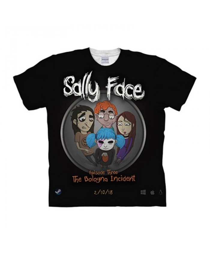 Four People Sally Face 3D Print Men tshirt Crossfit Shirt Casual Summer Short Sleeve Male tshirt Fitness Tops&Tee
