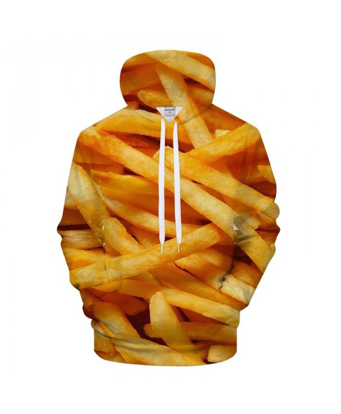 Fries 3D Hoodies Funny Hoody Men Sweatshirt Male Tracksuit 6XL Pullover Streatwear Jacket Unisex Hip Hop Drop Ship