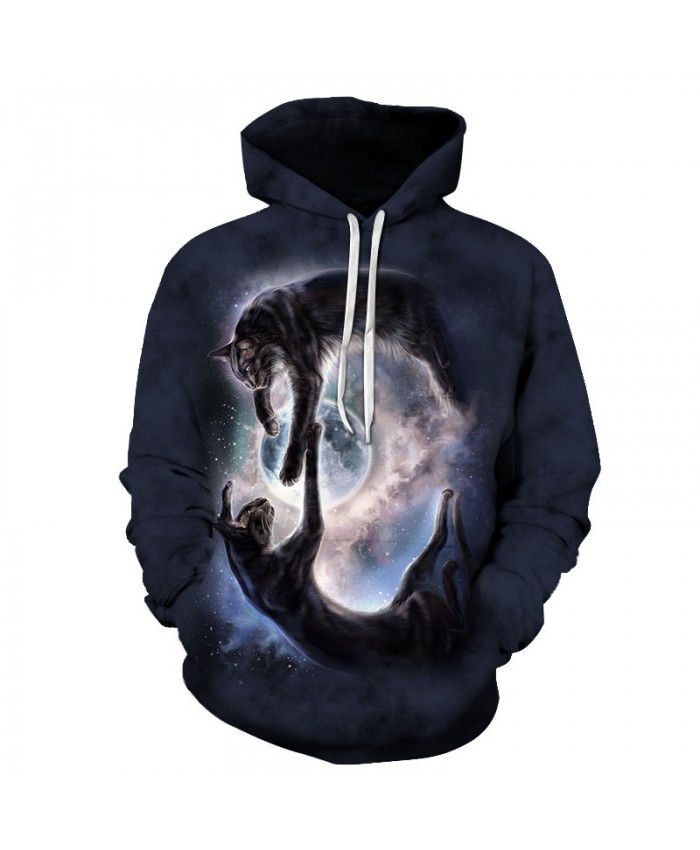 Funny Cat Sweatshirts Men Hoodies Anime Tracksuit 3D Prints Pullover Autumn Hoody Streetwear Coat Hip Hop Drop Ship