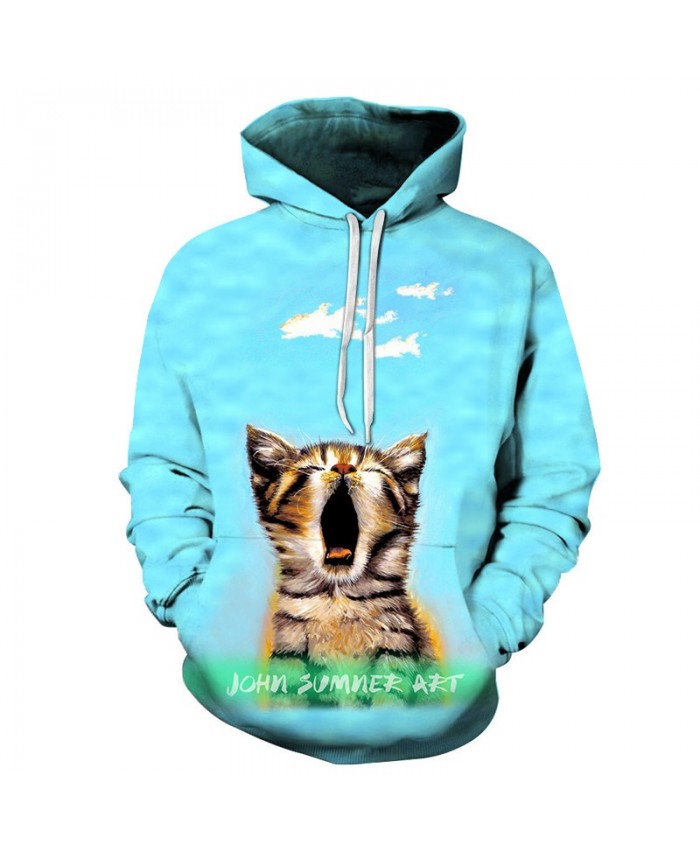 Funny Cat Sweatshirts Men Women Hoodies Anime Tracksuits 3D Pullover Autumn Hoody Boy Coat Streetwear 6xl Drop Ship