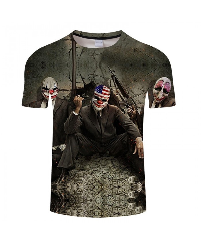 Funny Clown Men t shirts Game Anime Print T-shirt Summer Casual tShirt Popular Tees Short Sleeve Top DropShip