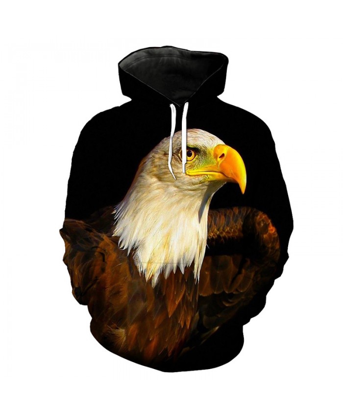 Funny Eagle Print Fashion Hooded Pullover Fashion Sweatshirts Casual Hoodie Autumn Tracksuit Pullover Hooded Sweatshirt