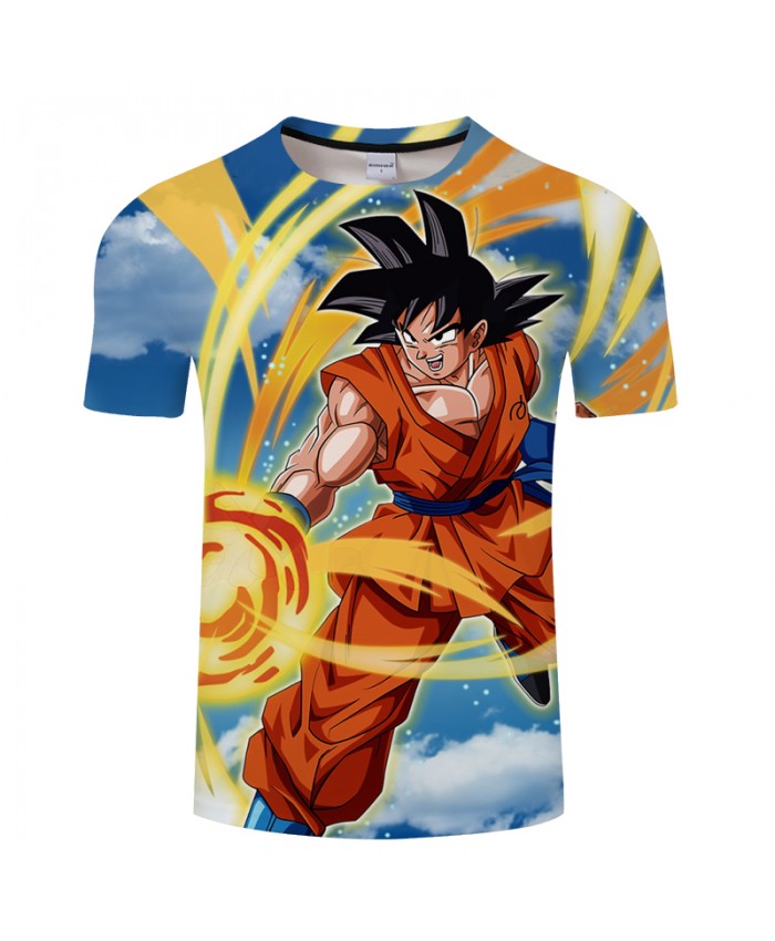 Funny Goku 3D Print T shirt Men Summer Short Sleeve Tops&Tees Boy Tshirt Groot Dragon Ball Hip Hop New Drop Ship