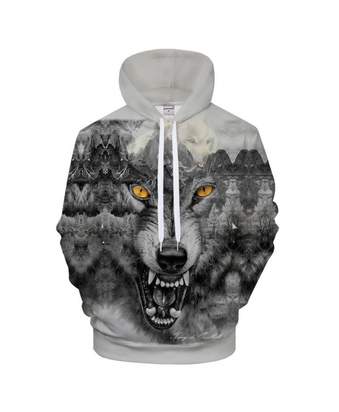 Funny Wolf Hoodies Men 3D Sweatshirt Harajuku Hoody Anime Tracksuit Print Coat Casual Hoodie Hooded Pullover Dropship