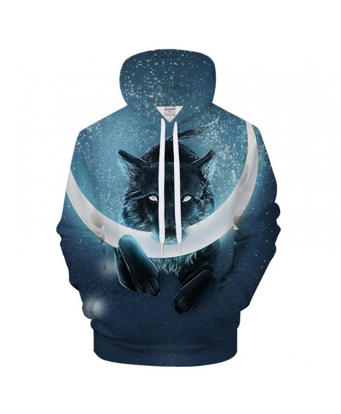 Funny Wolf Sweatshirts Men Hoodies 3D Hoody Anime Tracksuits Animal Print Pullover Boy Moletom Autumn Coat Drop Ship