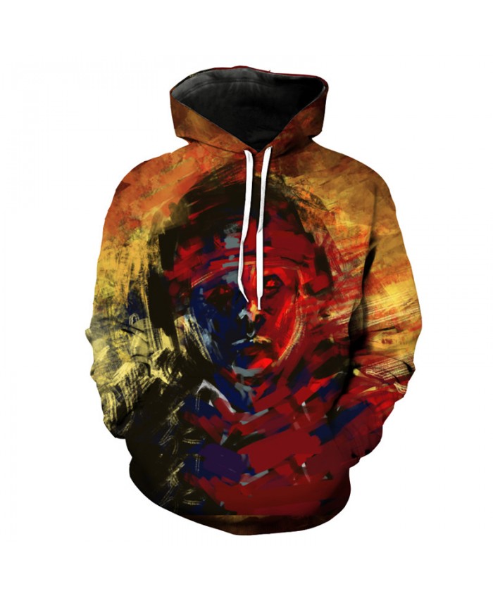 Fuzzy Graffiti Soldiers Fashion Cool Neutral Hooded Sweatshirt Street Leisure Pullover