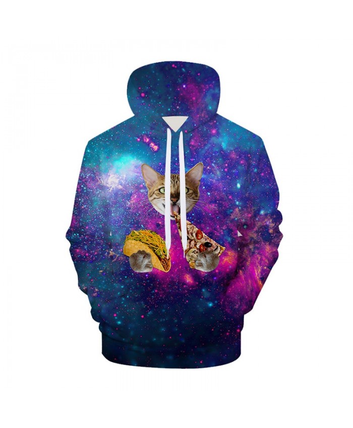 Galaxy 3D Hoodies Cat Hoodie Sweatshirts Animal Space Pullover Casual Tracksuits Brand Fashion Coats Streetwear Clothes