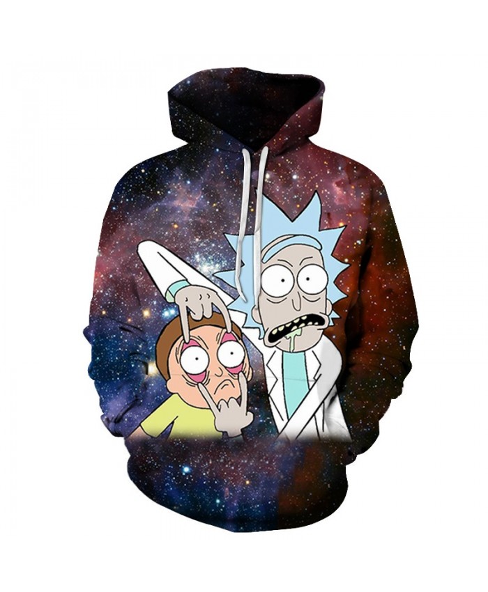 Galaxy Hoody Rick and Morty Printed Hoodies 3D Tracksuits Men Sweatshirt Cartoon Hoodie Fashion Pullover Drop Ship